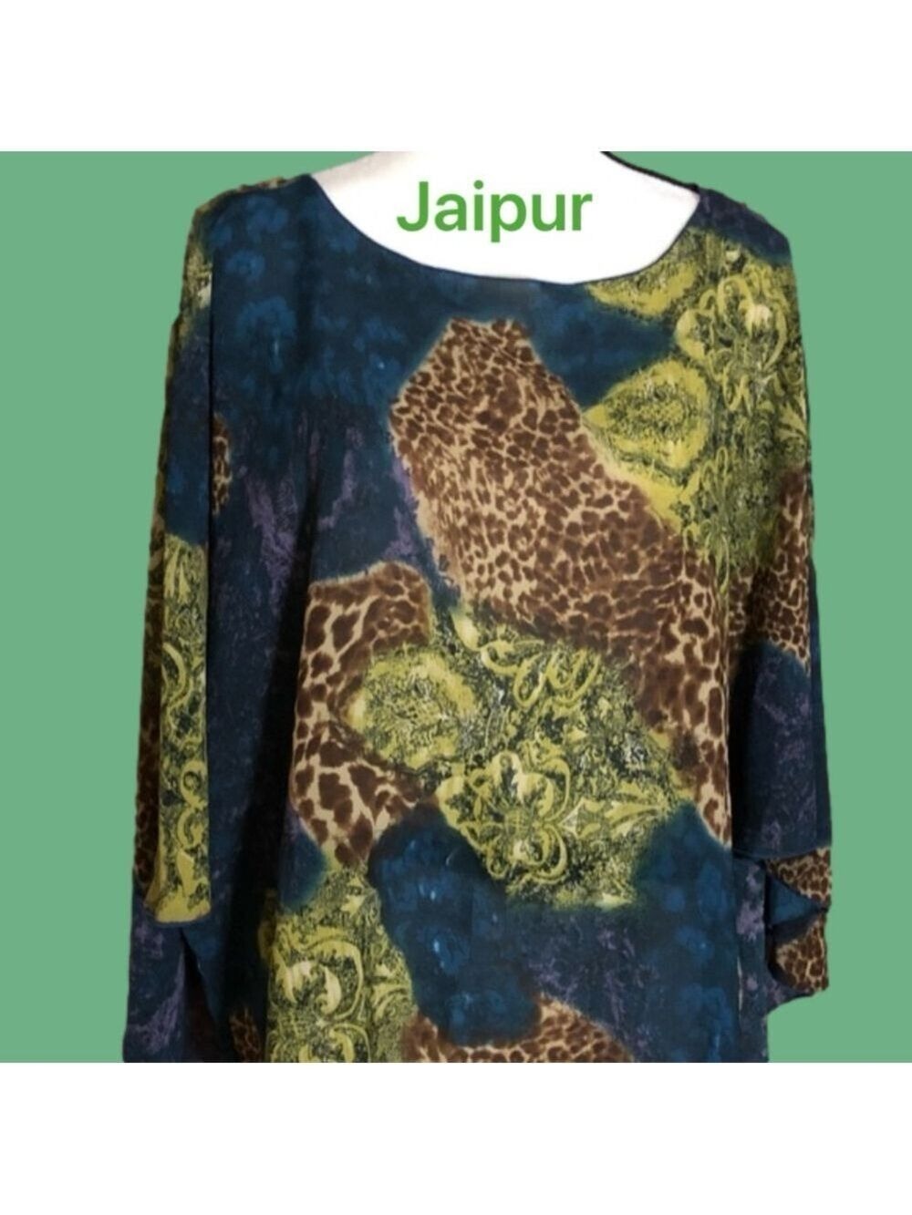 Multicolored Top Jaipur (M) Ruana style - Picture 3 of 6